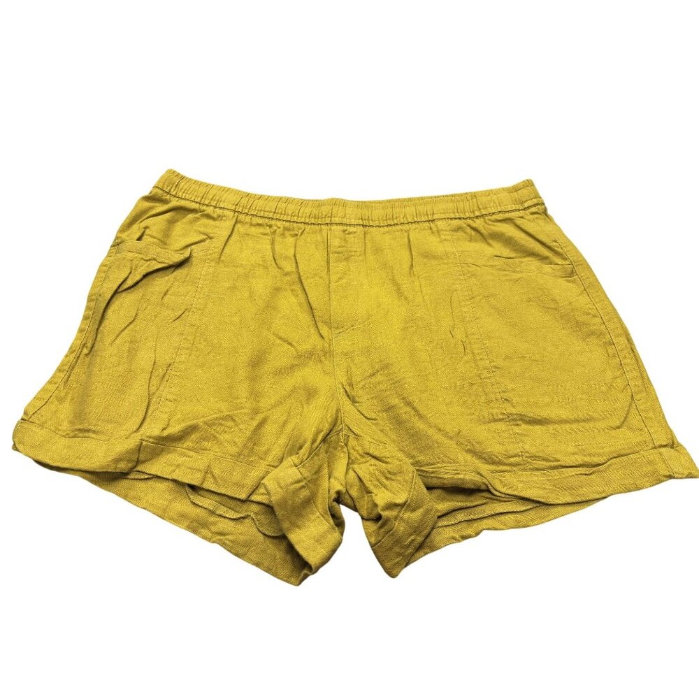 Old Navy Womens High-Rise Linen Blend Shorts L